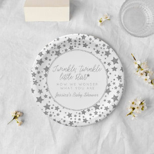 Plato De Papel Twink, Twinkle Little Star Baby Shower