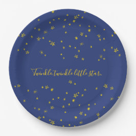 Plato De Papel Twinkle Little Star Baby Shower Placas de papel