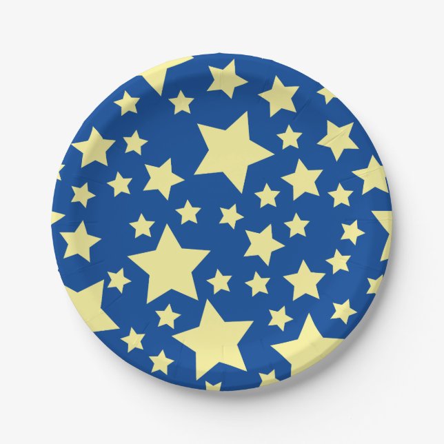 Plato De Papel Twinkle Little Star Cute Primer Fiesta Tema (Anverso)