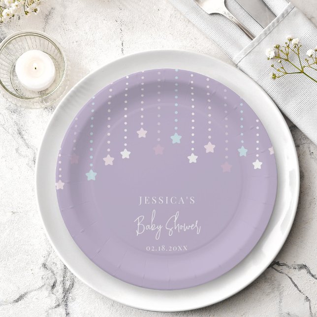Plato De Papel Twinkle Twinkle Little Star Baby Shower (Subido por el creador)