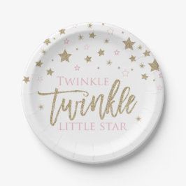 Plato De Papel Twinkle Twinkle Little Star Baby Shower Plates
