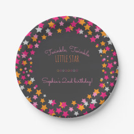 Plato De Papel Twinkle Twinkle Little Star Chalkboard Cumpleaños