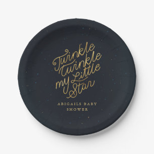 Plato De Papel Twinkle twinkle mi pequeña estrella