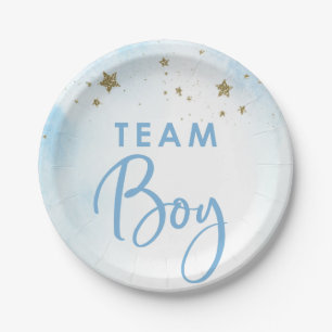 Plato De Papel Twinkle Twinkle Team Boy Género Revelar Placas