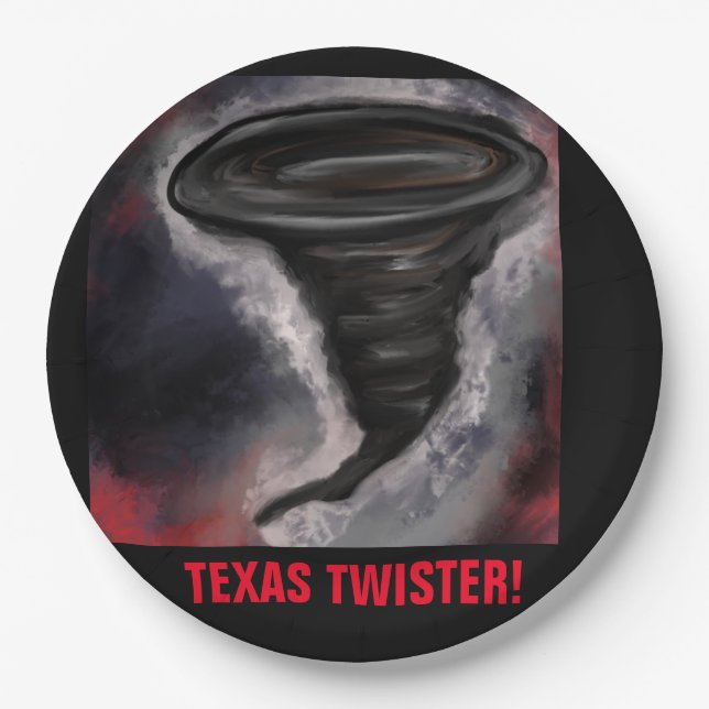 PLATO DE PAPEL TWISTER DE TEXAS (Anverso)