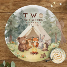 Two the Woods Happy Camper 2do Cumpleaños