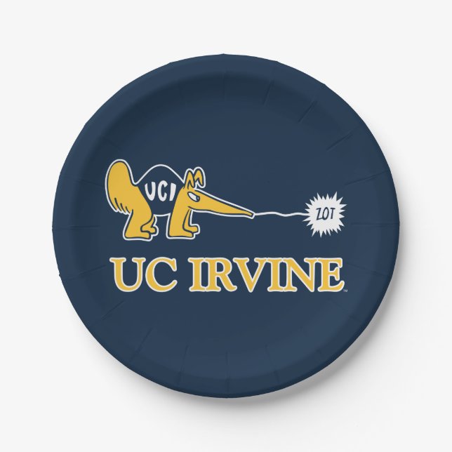 Plato De Papel UC Irvine | UCI Anteaters Zot! (Anverso)