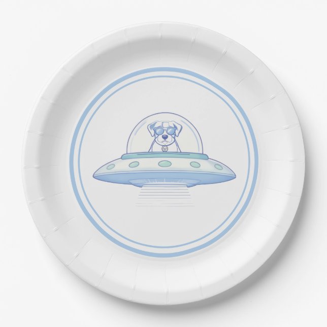Plato De Papel UFO PETS - Baby Shower - (Anverso)