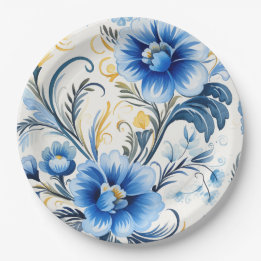 Plato De Papel Ukrainian folk art pattern