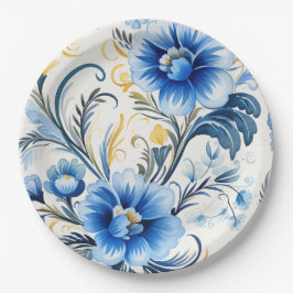 Plato De Papel Ukrainian folk art pattern