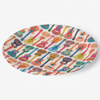 Plato De Papel Ukulele hawaiano