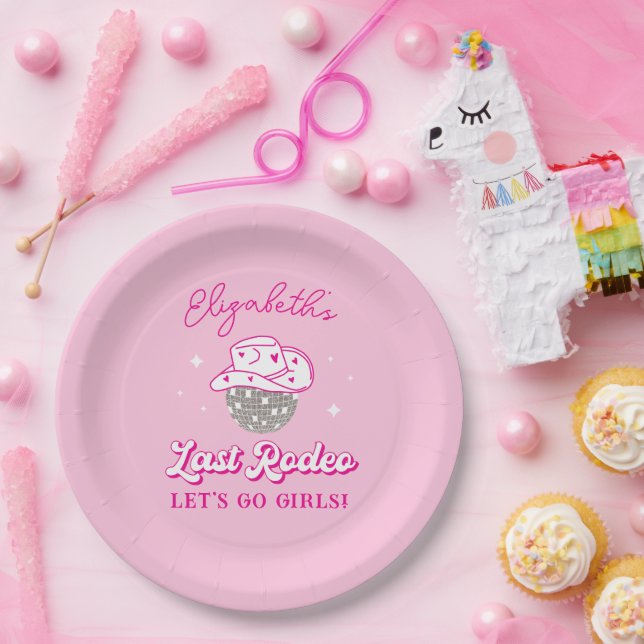 Plato De Papel Última Bachelorette de Rodeo Vamos Chicas (Fiesta)
