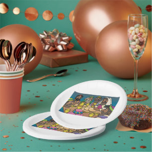 Plato De Papel Última cena Placas de papel religioso