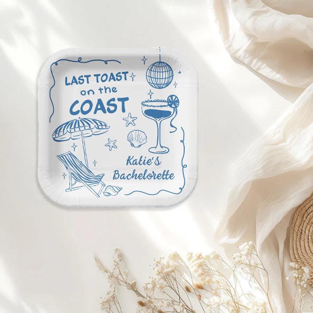 Plato De Papel Última tostada en la soltera azul de Coast Beach (Subido por el creador)