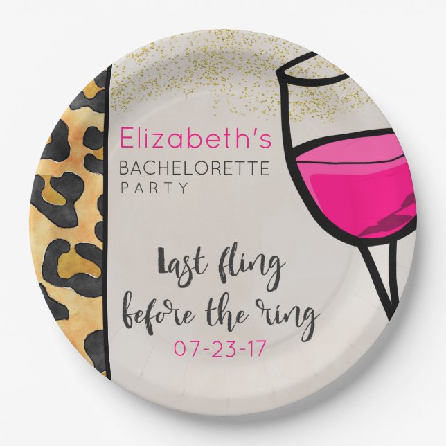 Plato De Papel Última Vuelta Antes De La Bachelorette De Impresió (Anverso)