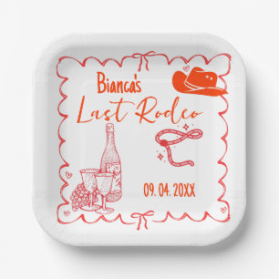 Plato De Papel Último Fiesta de fin de semana de Rodeo de Nashvil