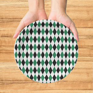 Plato De Papel Último Golf Country Club Licenciado Negro Verde