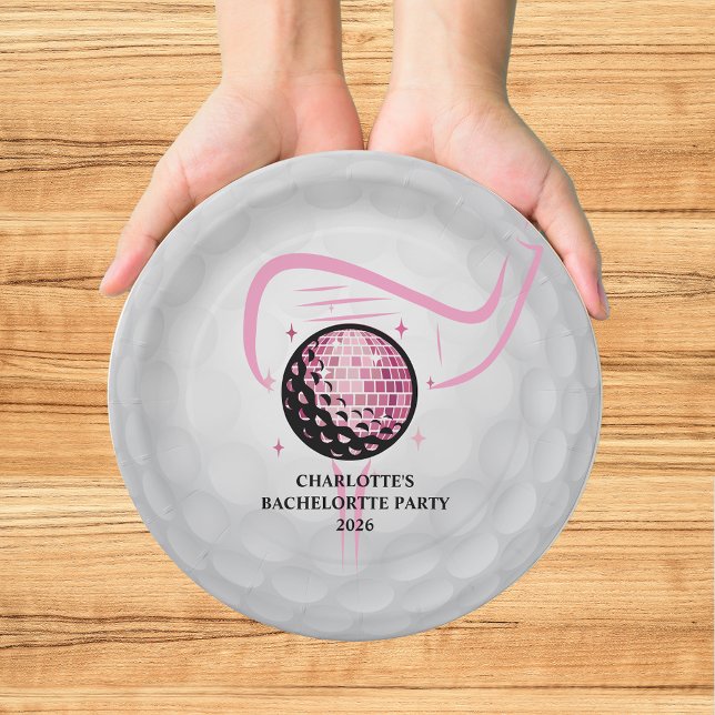Plato De Papel Último Golf Swing de Soltera Rosa (Subido por el creador)