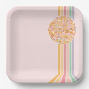 Plato De Papel Último partido de graduación de baile retro