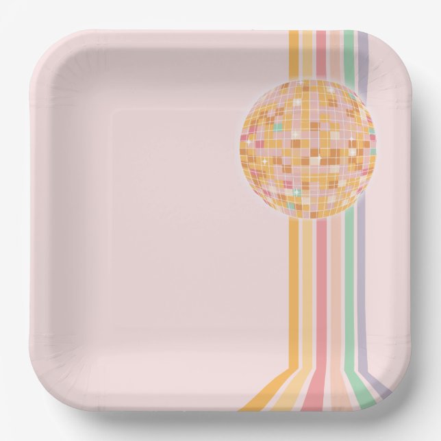 Plato De Papel Último partido de graduación de baile retro (Anverso)