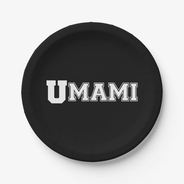 PLATO DE PAPEL UMAMI COLLEGE BUMPER STICKER (Anverso)