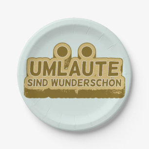 Plato De Papel UMLAUT aprendiendo alemán