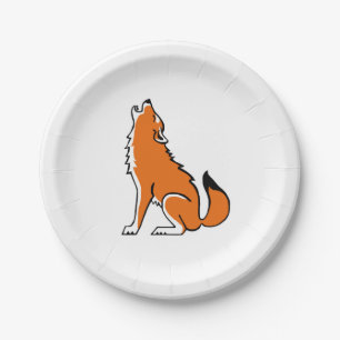 Plato De Papel ¡Un animal fiesta! WOLF rojo de Guay - animal en p