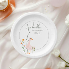 Plato De Papel Un apacible festival de oca Cumpleaños Minimalismo