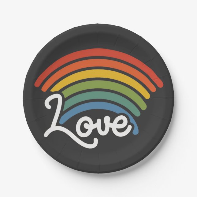 Plato De Papel Un arcoiris de amor (Anverso)