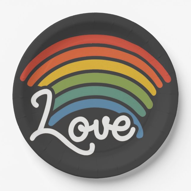 Plato De Papel Un arcoiris de amor (Anverso)