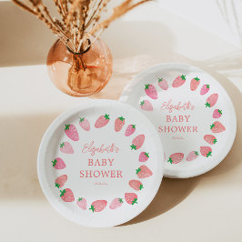 Plato De Papel Un Baby Shower de fresa dulce de Berry