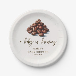 Plato De Papel Un bebé está preparando Baby Shower