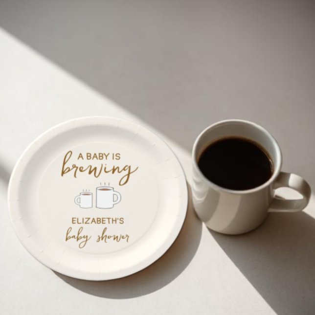 Plato De Papel Un bebé está preparando Baby Shower (Subido por el creador)