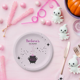 Plato De Papel Un bebé está preparando Baby Shower de Halloween
