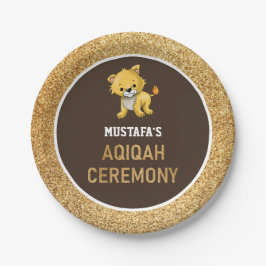 Plato De Papel Un bebé león Aqiqah