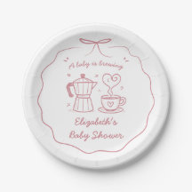 Un bebé rosa está preparando café