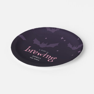 Plato De Papel Un bebé se está preparando en un mísero Baby Showe