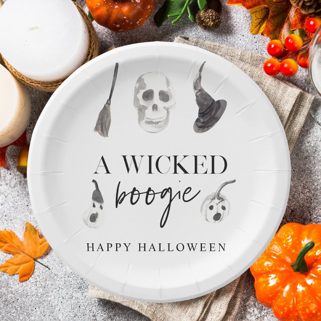 Plato De Papel Un Boogie Malvado | Feliz Halloween (Subido por el creador)
