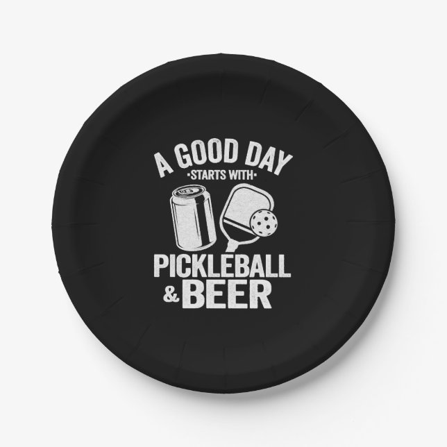 Plato De Papel Un buen día empieza con el piquetbol y el café div (Anverso)