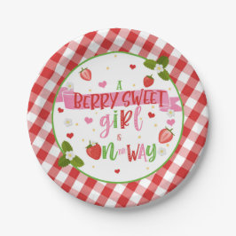 Plato De Papel Un Chica de Berry Sweet está en camino