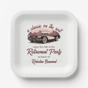 Plato De Papel Un Clásico en la Fiesta de Retiro del Coche Retro
