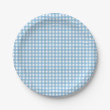 Un conejo es un cumpleaños de Gingham azul