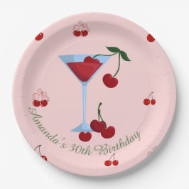 Plato De Papel Un Cumpleaños Un Poco Más Viejo Cherrytini