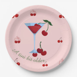 Plato De Papel Un Cumpleaños Un Poco Más Viejo Cherrytini