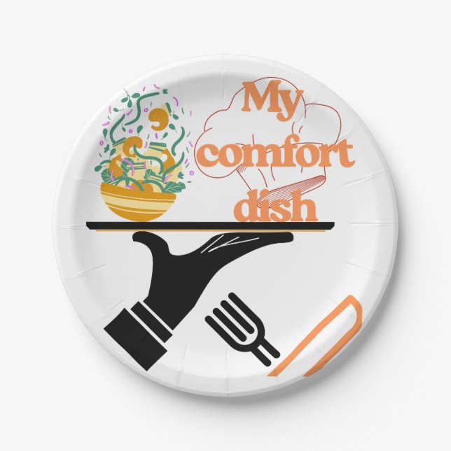 Plato De Papel Un destello de comida (Anverso)