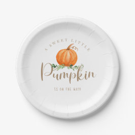 Plato De Papel Un dulce calabaza de Baby Shower