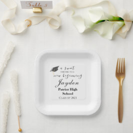 Plato De Papel Un dulce final a una nueva graduación inicial