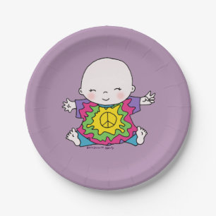 Plato De Papel Un hippie hippie/tinte hippy