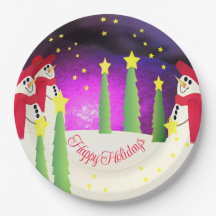 Un Hombre De Nieve Cubierto Y Colorido