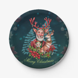 Plato De Papel Un ilustracion de Navidades caprichosos,